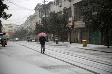 雪地行人