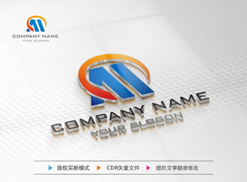 M字母标志 LOGO设计