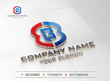 B字母标志 LOGO设计