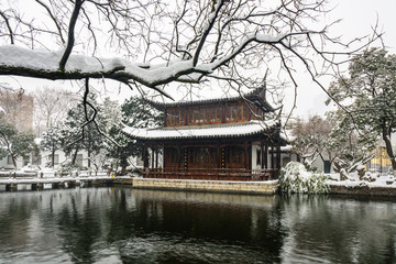 南京总统府民国书院雪景