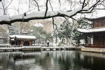 南京总统府雪景