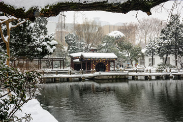 南京总统府雪景