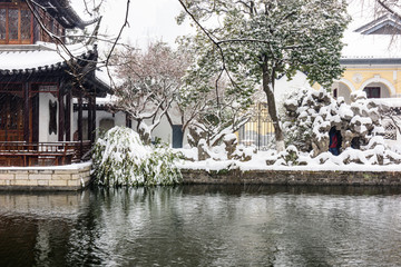 南京总统府雪景