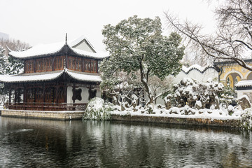 南京总统府民国书院雪景