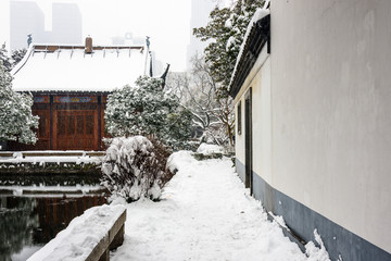 南京总统府雪景