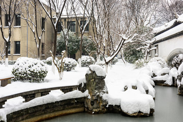 南京总统府雪景