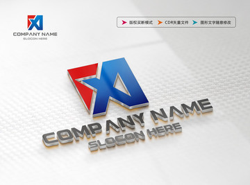 AX字母标志 LOGO设计