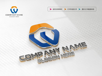 W字母標志 LOGO設計