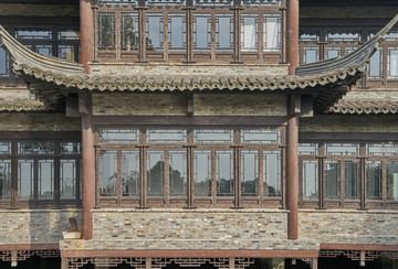 中式古建筑局部 中式古建门窗