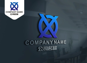 XO字母LOGO OX標志設(shè)計