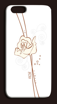 手机壳贴花 一枝玫瑰