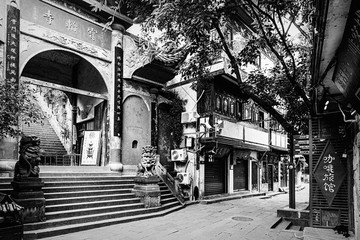 重庆磁器口街景老照片