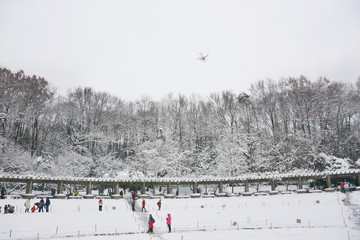 雪景航拍