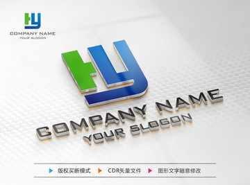 HY字母标志 LOGO设计