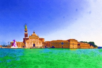 威尼斯水彩画 不分层