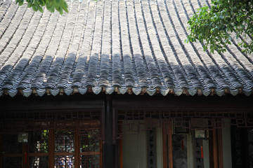 古建筑灰瓦屋顶