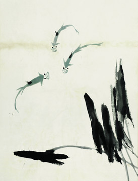 齊白石 魚蝦國(guó)畫