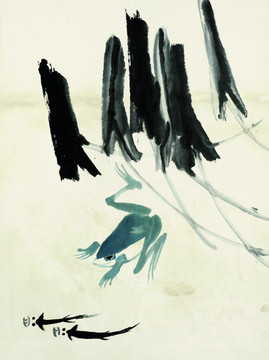 齊白石 魚蝦國畫