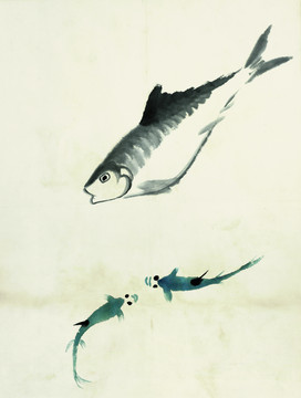 齊白石 魚蝦國畫