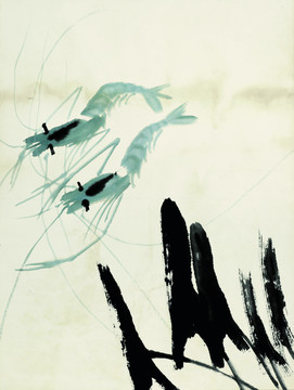 齊白石 魚蝦國(guó)畫