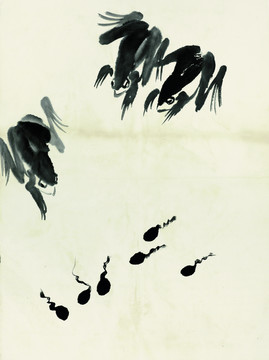 齊白石 魚(yú)蝦國(guó)畫(huà)