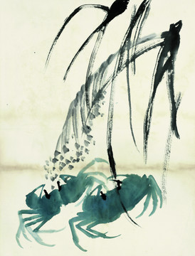 齊白石 魚蝦國畫