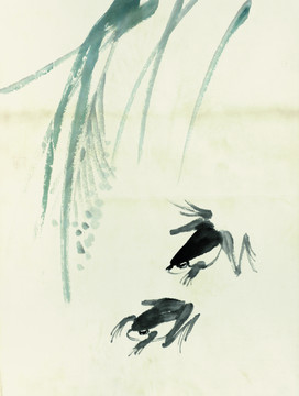 齊白石 魚蝦國畫
