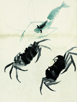 齊白石 魚蝦國(guó)畫