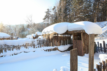 黑龙江雪乡 中国雪乡 雪房子