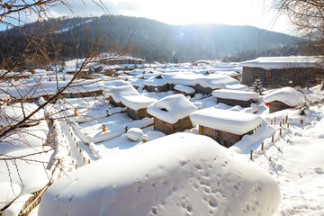 黑龙江雪乡 中国雪乡 雪房子