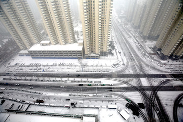 住宅小区雪景