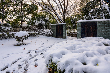 园林雪景