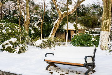 园林雪景