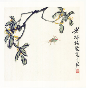 齐白石 花卉草虫国画