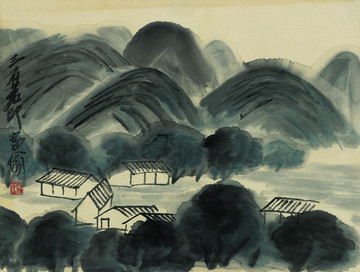 齊白石 借山圖國(guó)畫(huà)