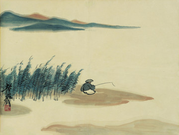 齊白石 借山圖國畫