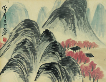 齊白石 借山圖國(guó)畫