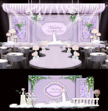 紫色婚礼 婚礼设计 婚礼