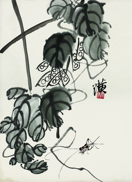 齊白石 花卉草蟲(chóng)國(guó)畫(huà)