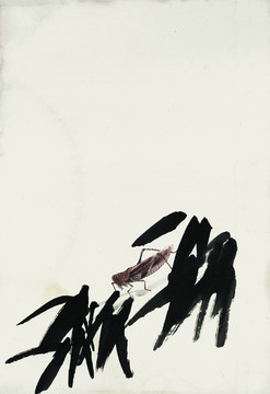 齊白石 蟲草國畫