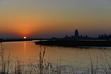 黄河日落