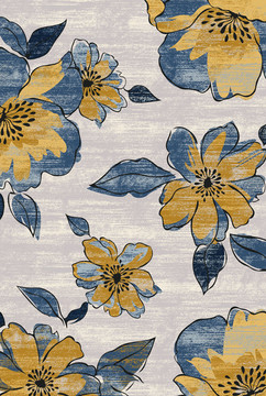 现代花卉地毯