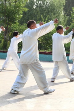 晨练 太极拳 老年人