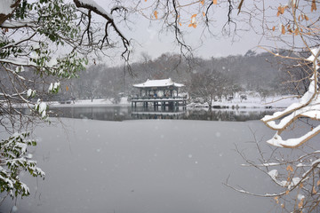 南京紫金山雪景