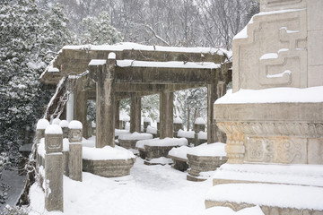 南京中山陵音乐台雪景