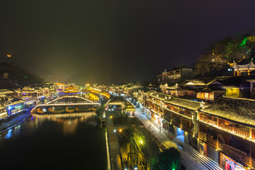 凤凰古城 雪桥 夜景