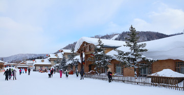 雪乡全景 中国雪乡 雪乡