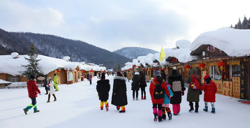 雪乡全景 中国雪乡 雪乡