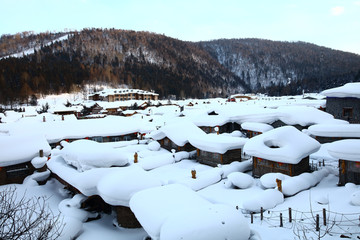 雪乡全景 中国雪乡 雪乡