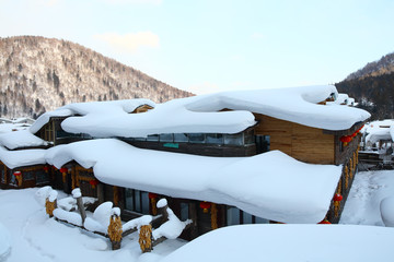 雪乡全景 中国雪乡 雪乡